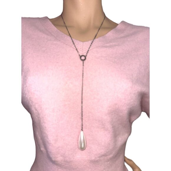 Simply Vera Vera Wang Black Tone Simulated Pearl Y NecklaceSimply Vera Vera Wang - Picture 2 of 10